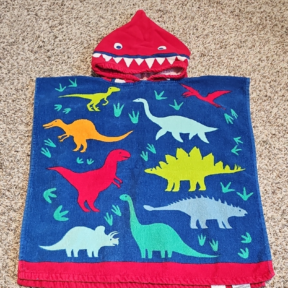 Dinosaur Hooded Towel Poncho